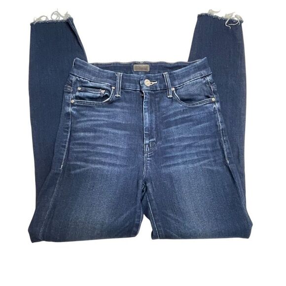 Mother Looker High-Rise Ankle Fray Skinny Jeans in Tongue And Chic Size 26 - Picture 1 of 13